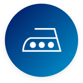 Stirare con ferro caldo, a una temperatura massima di 200°.